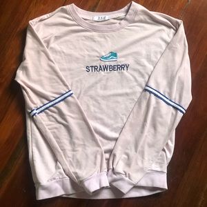 Pink crew neck sweatshirt 🍓